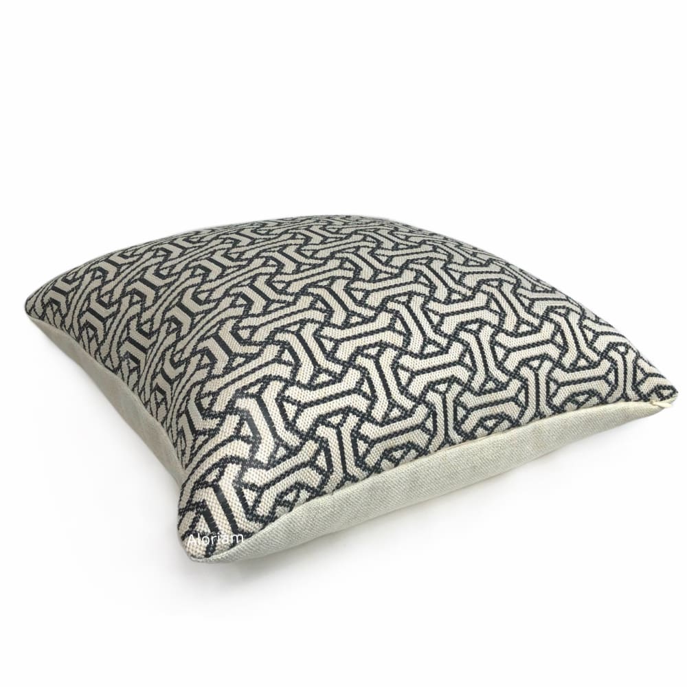 Gramercy II Black Cream Geometric Pillow Cover - Aloriam