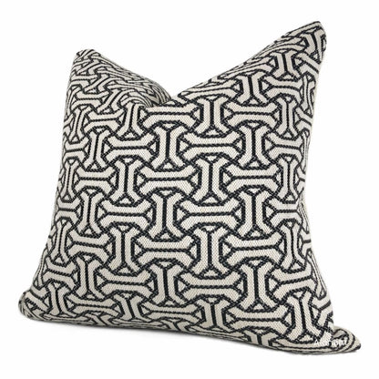 Gramercy II Black Cream Geometric Pillow Cover - Aloriam