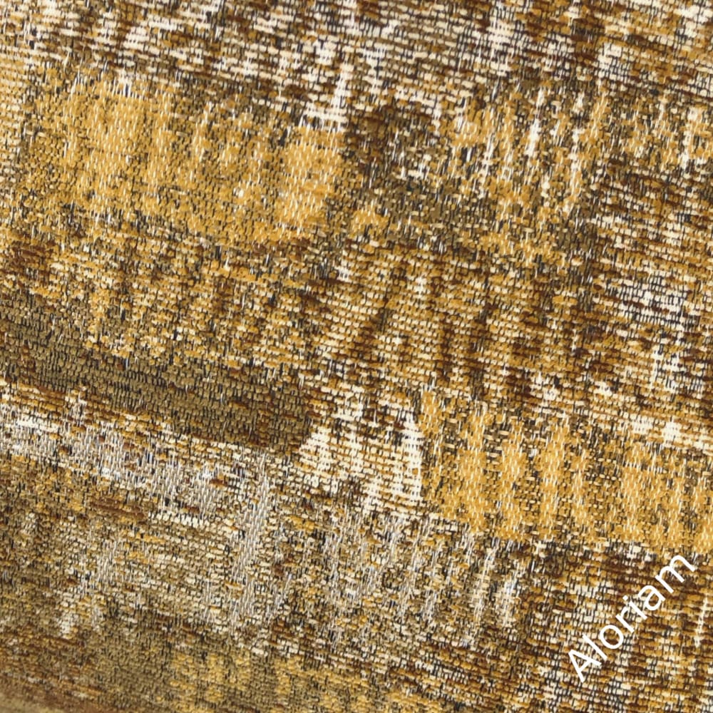 Grand Teton III Ochre Yellow Umber Brown Texture Pillow Cover - Aloriam