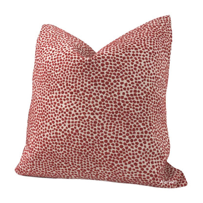 Harper Red Chenille Dots Pillow Cover - Aloriam