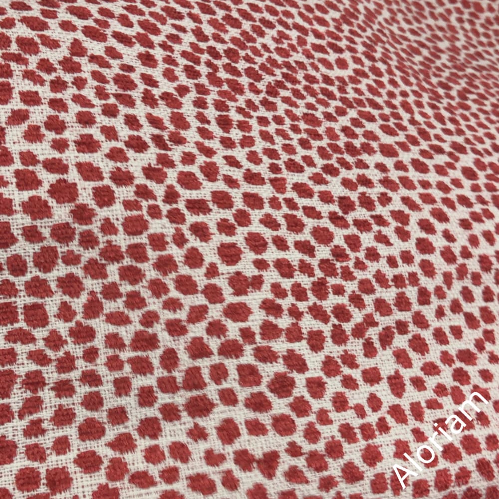 Harper Red Chenille Dots Pillow Cover - Aloriam