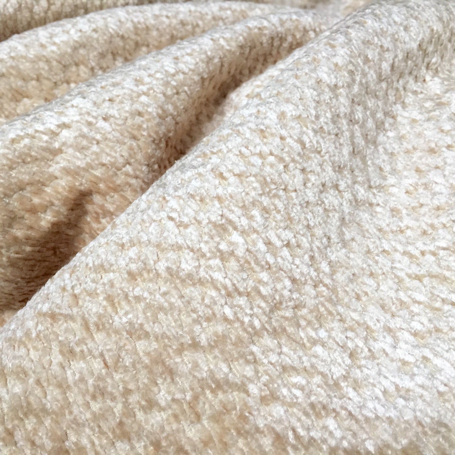 Vanilla Cream Texture Chenille Pillow Cushion Cover