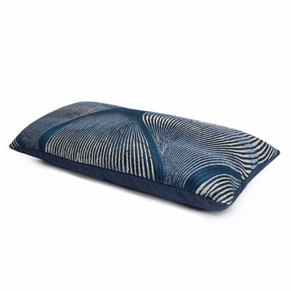 Modern Ogee Swirl Blue Teal Gray Pillow Cover Cushion Pillow Case Euro Sham 16x16 18x18 20x20 22x22 24x24 26x26 28x28 Lumbar Pillow 12x18 12x20 12x24 14x20 16x26 by Aloriam