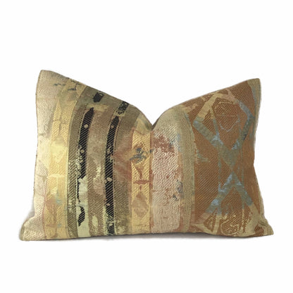 (CLEARANCE) Luxor Antiquity Archeology Earth Tones Ikat Ethnic Pillow Cover