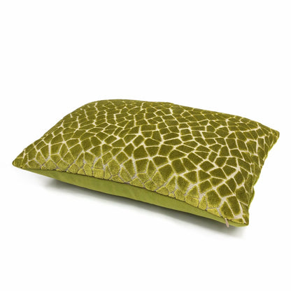 Pindler Soren Lime Green Mosaic Pattern Cut Velvet Pillow Cover