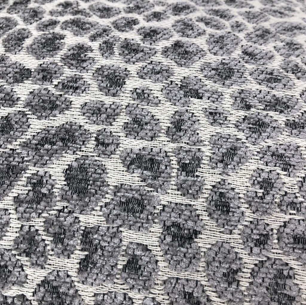 Niobe Gray Leopard Spots Chenille Pillow Cover – Aloriam