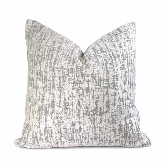 (CLEARANCE) Cameron Gray Cream Chenille Texture Pillow Cover