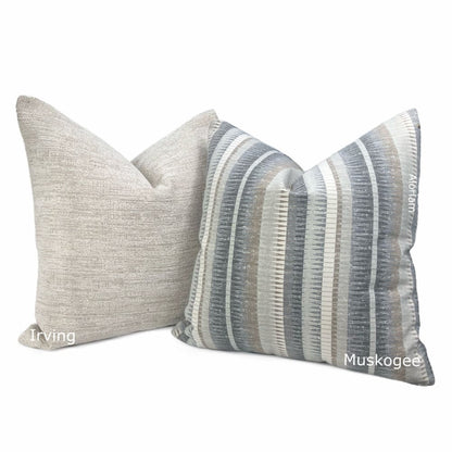 Irving Oatmeal Chenille Pillow Cover - Aloriam