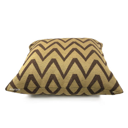 Kalahari Brown Tan Chevron Pillow Cover (Brunschwig & Fils fabric) - Aloriam