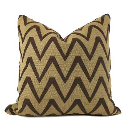 Kalahari Brown Tan Chevron Pillow Cover (Brunschwig & Fils fabric) - Aloriam