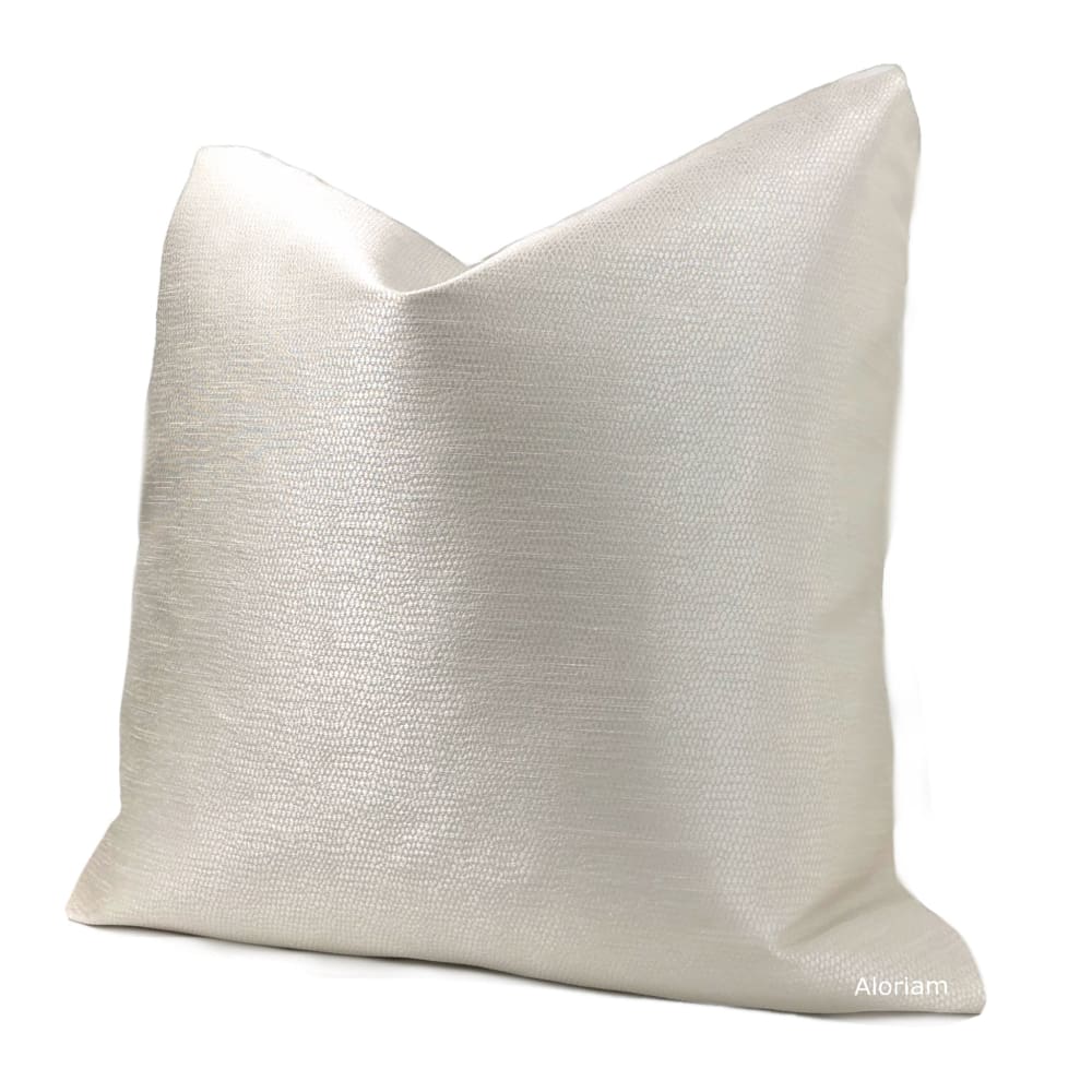 Keira Pearlescent Cream Texture Pillow Cover - Aloriam