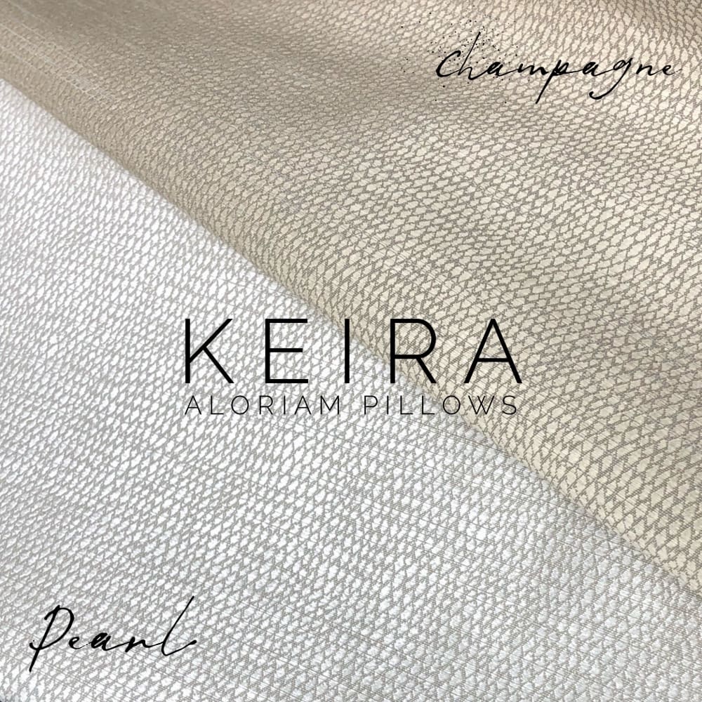 Keira Pearlescent Cream Texture Pillow Cover - Aloriam