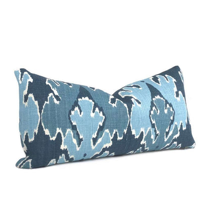 Kelly Wearstler Bengal Bazaar Teal Blue Linen Pillow Cover Cushion Pillow Case Euro Sham 16x16 18x18 20x20 22x22 24x24 26x26 28x28 Lumbar Pillow 12x18 12x20 12x24 14x20 16x26 by Aloriam