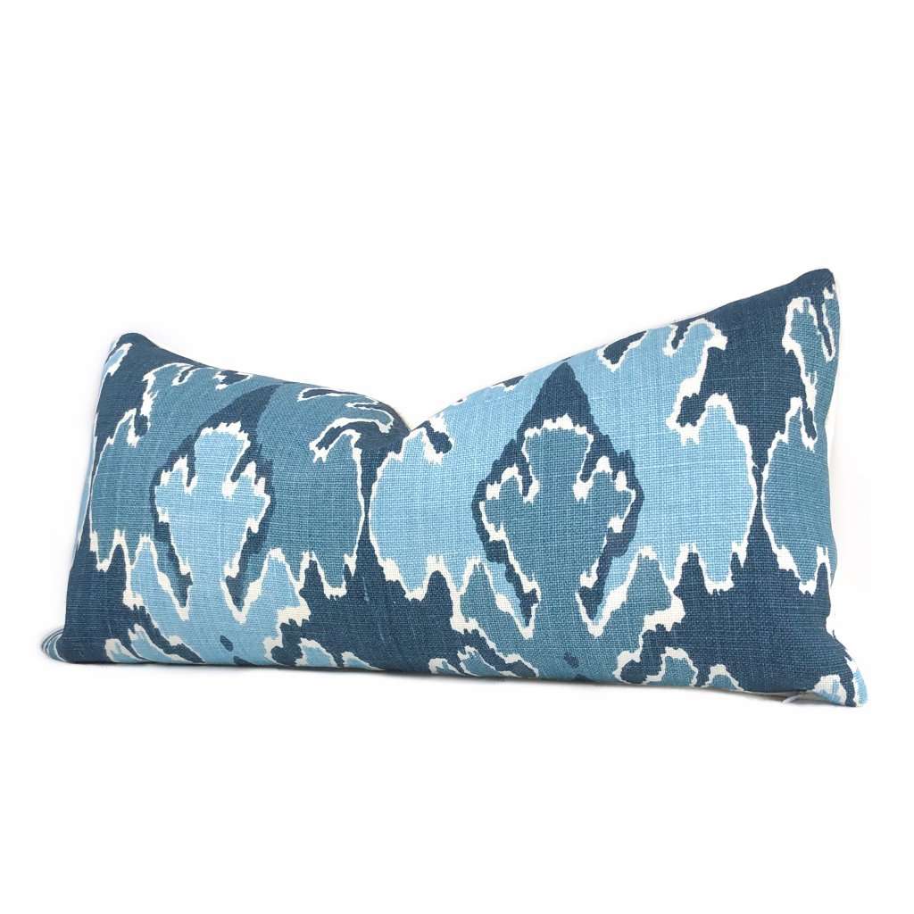 Kelly Wearstler Bengal Bazaar Teal Blue Linen Pillow Cover Cushion Pillow Case Euro Sham 16x16 18x18 20x20 22x22 24x24 26x26 28x28 Lumbar Pillow 12x18 12x20 12x24 14x20 16x26 by Aloriam