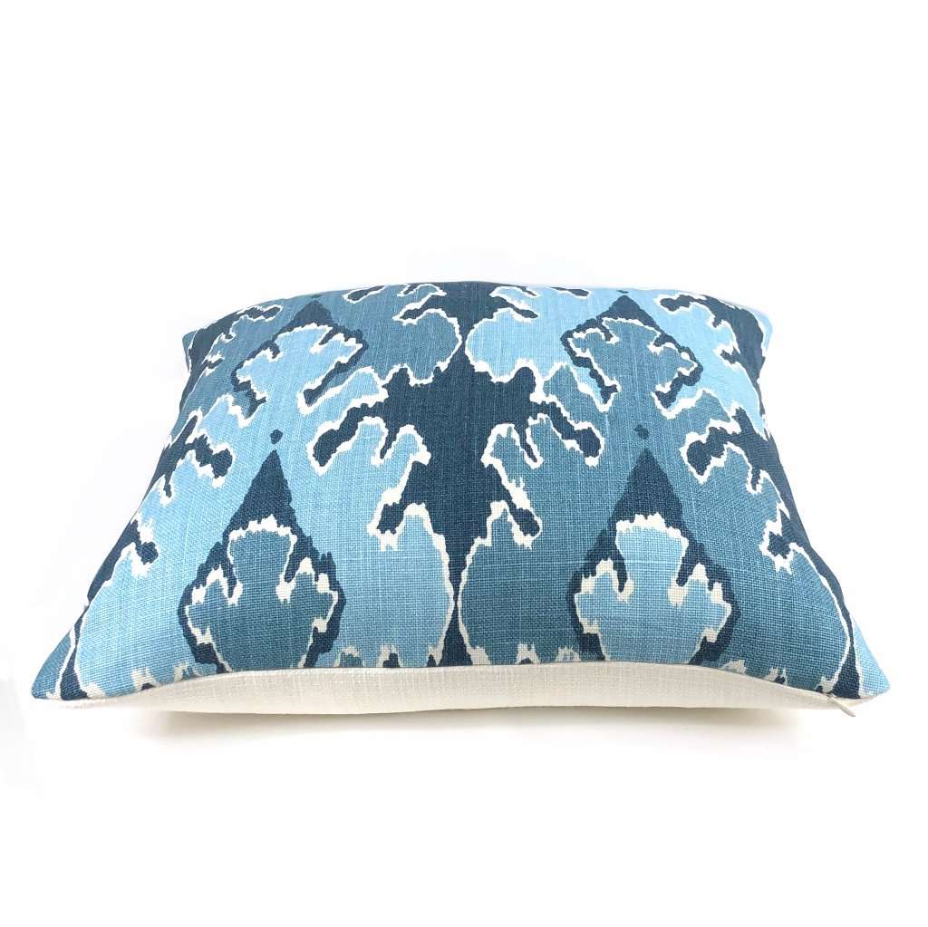 Kelly Wearstler Bengal Bazaar Teal Blue Linen Pillow Cover Cushion Pillow Case Euro Sham 16x16 18x18 20x20 22x22 24x24 26x26 28x28 Lumbar Pillow 12x18 12x20 12x24 14x20 16x26 by Aloriam