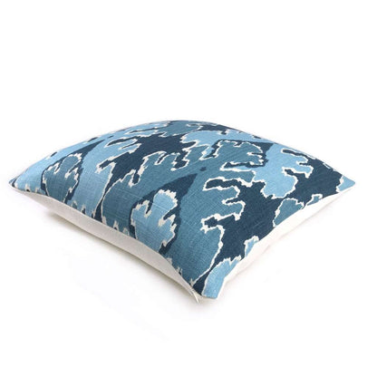 Kelly Wearstler Bengal Bazaar Teal Blue Linen Pillow Cover Cushion Pillow Case Euro Sham 16x16 18x18 20x20 22x22 24x24 26x26 28x28 Lumbar Pillow 12x18 12x20 12x24 14x20 16x26 by Aloriam