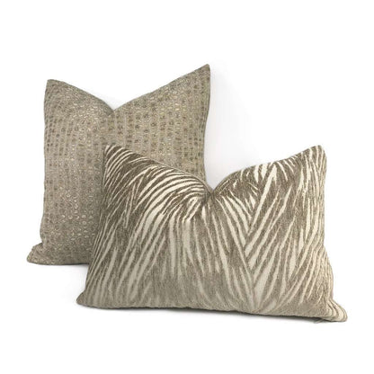 Keralon Taupe Beige Modern Abstract Texture Chenille Pillow Cover Cushion Pillow Case Euro Sham 16x16 18x18 20x20 22x22 24x24 26x26 28x28 Lumbar Pillow 12x18 12x20 12x24 14x20 16x26 by Aloriam