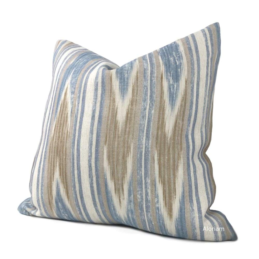 Designer Fowler in Moonstone Stripe Linen Pillow Cover shops // Mineral Striped Linen Pillows // Modern Farmhouse Pillows // Linen Pillow