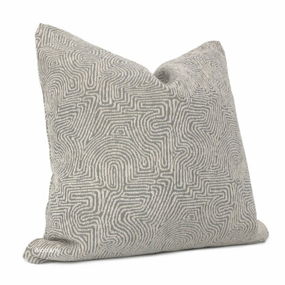 Khandek Gray Tribal Maze Pillow Cover - Aloriam