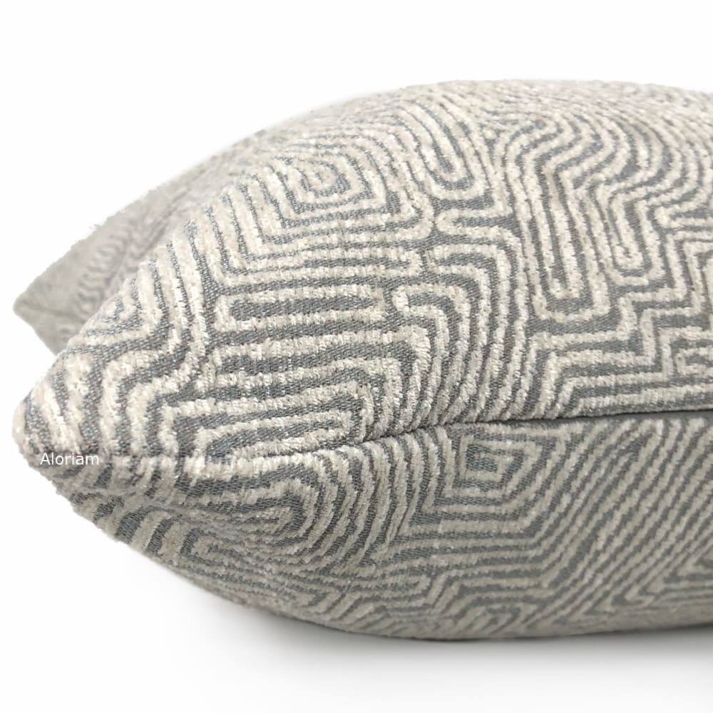 Khandek Gray Tribal Maze Pillow Cover - Aloriam