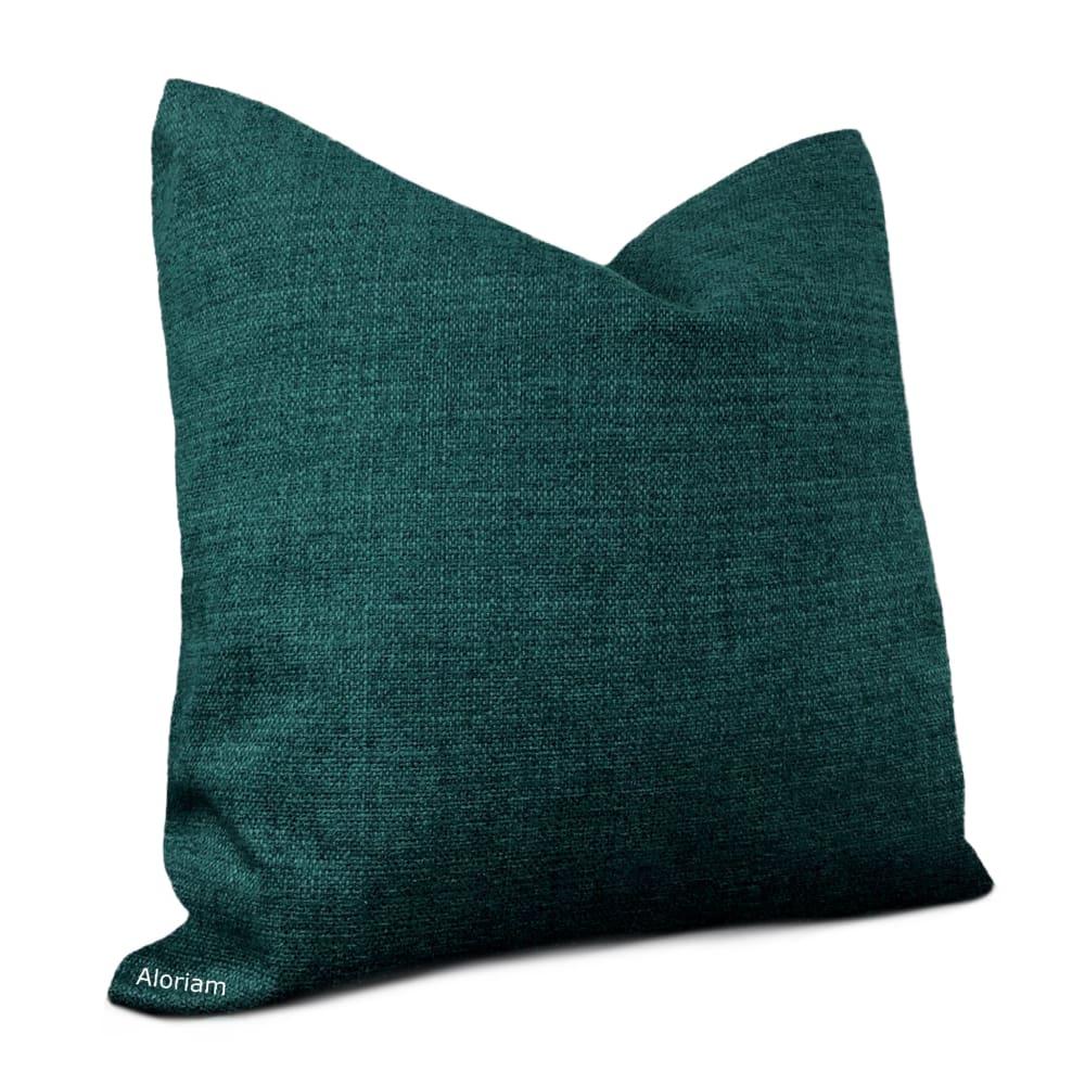 Kingston Dark Green Solid Brushed Texture Pillow Cover - Aloriam