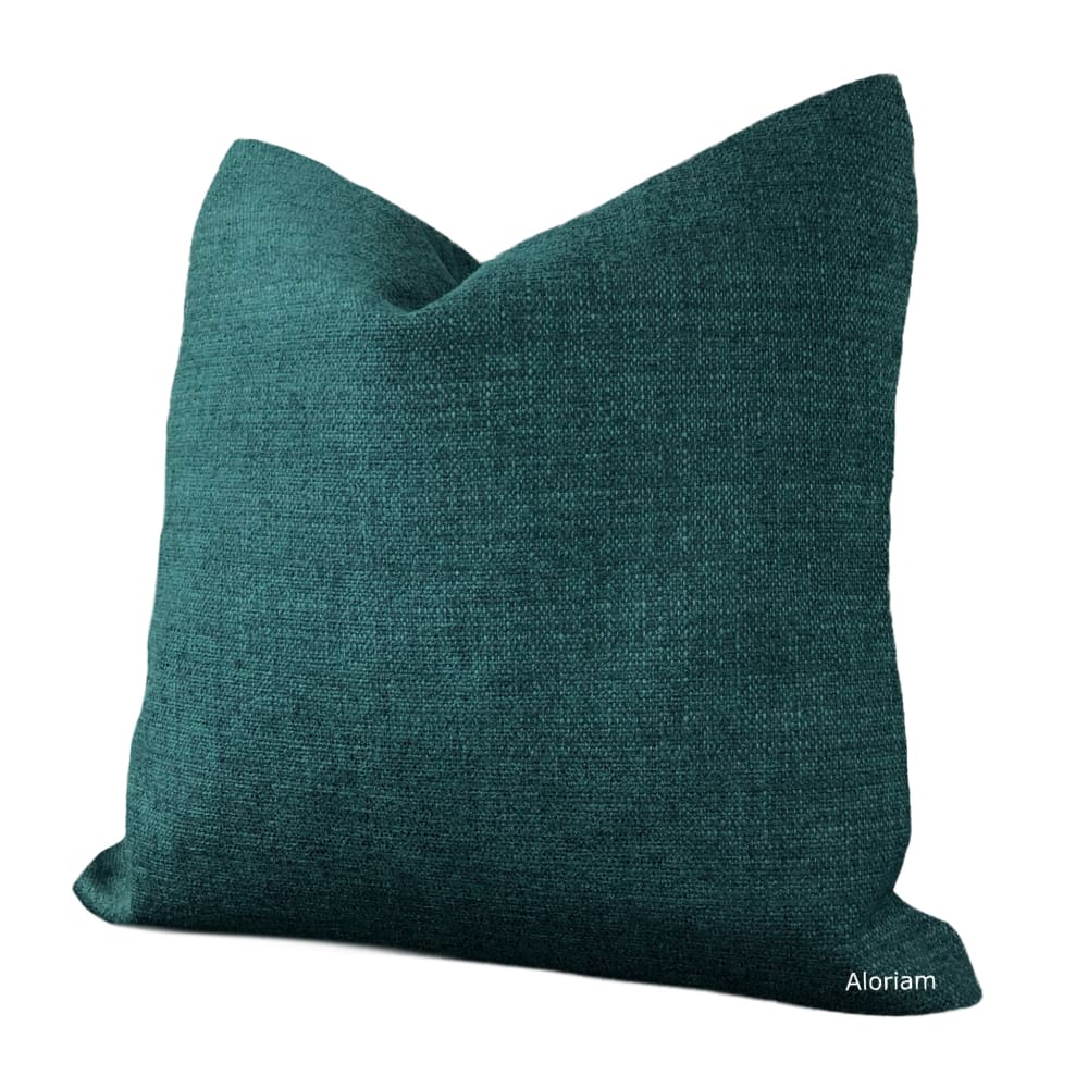 Kingston Dark Green Solid Brushed Texture Pillow Cover - Aloriam