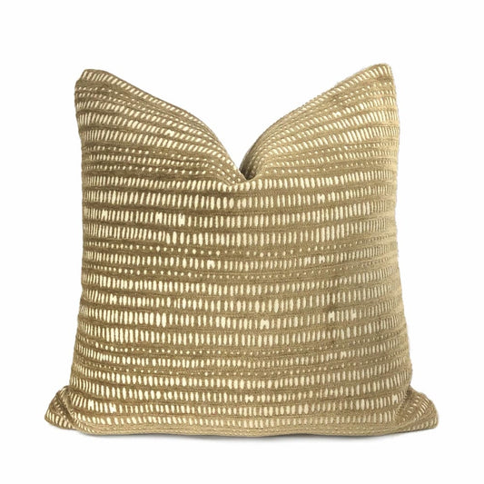 Klondike Brown Beige Chenille Pillow Cover - Aloriam