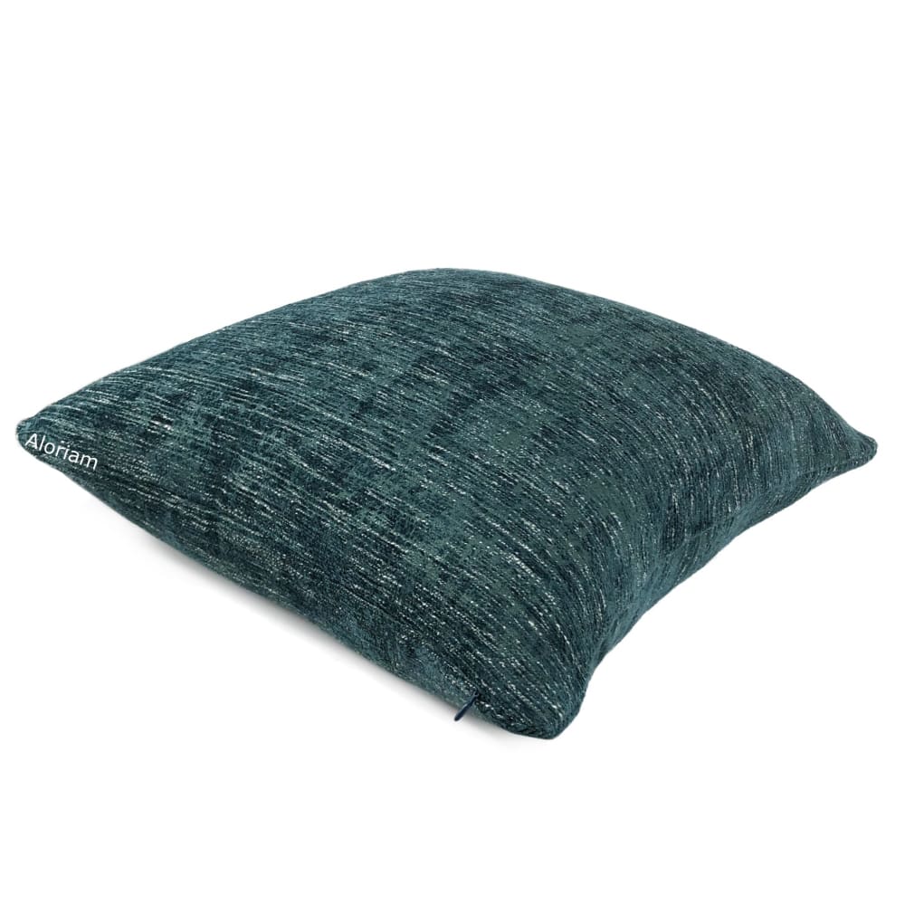 Knox Baltic Teal Slub Textured Chenille Pillow Cover - Aloriam