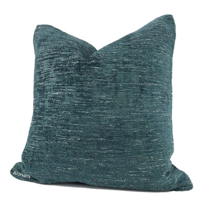 Knox Baltic Teal Slub Textured Chenille Pillow Cover - Aloriam