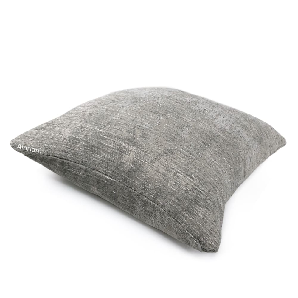 Knox Elephant Gray Slub Textured Chenille Pillow Cover - Aloriam