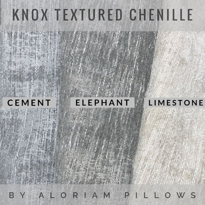 Knox Limestone Slub Textured Chenille Pillow Cover - Aloriam