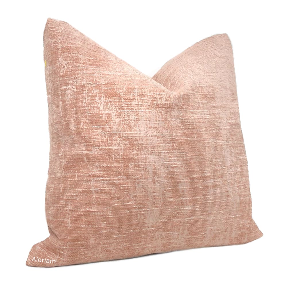 Knox Pink Slub Textured Chenille Pillow Cover - Aloriam