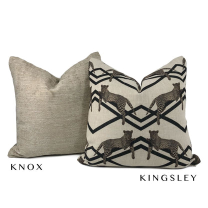 Knox Sandstone Slub Textured Chenille Pillow Cover - Aloriam