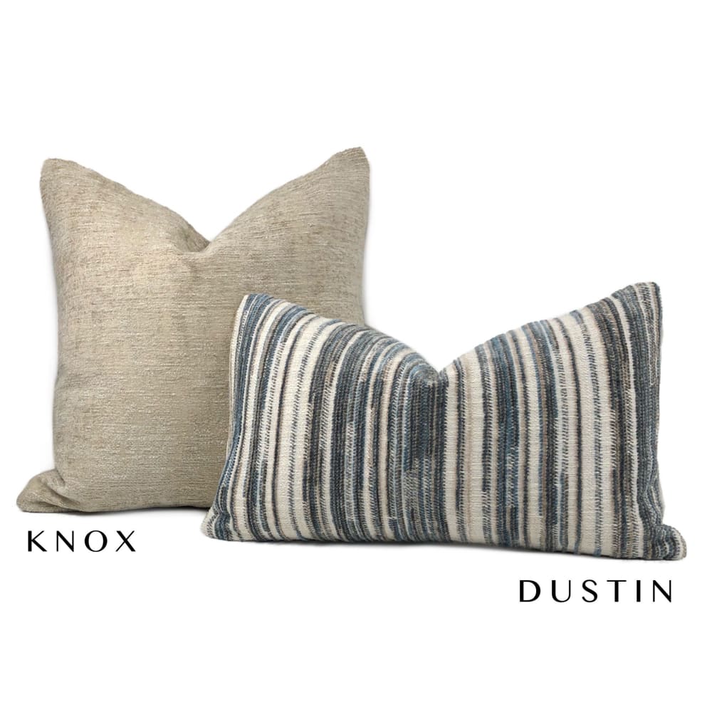 Knox Sandstone Slub Textured Chenille Pillow Cover - Aloriam