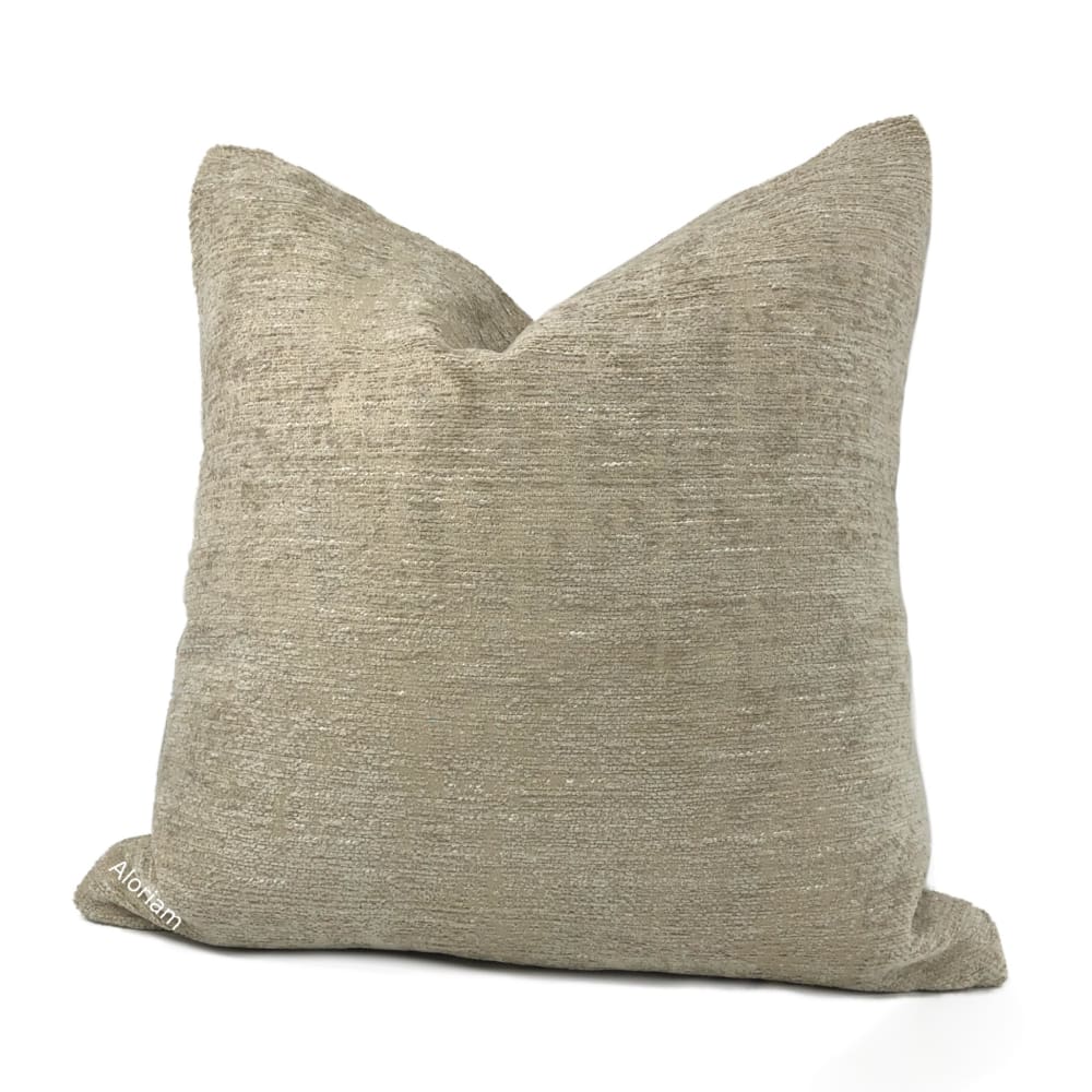 Knox Sandstone Slub Textured Chenille Pillow Cover - Aloriam