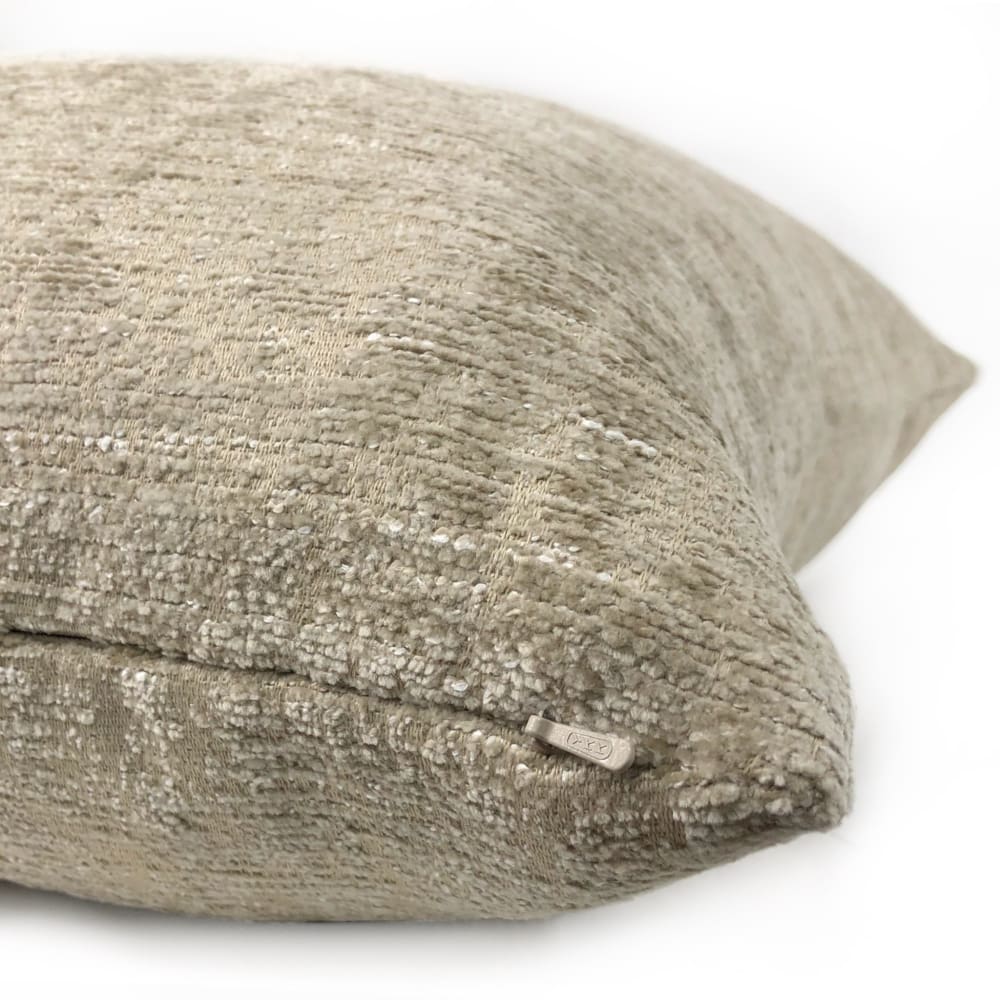 Knox Sandstone Slub Textured Chenille Pillow Cover - Aloriam