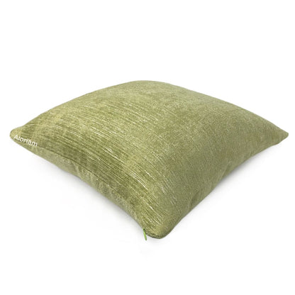 Knox Spring Green Slub Textured Chenille Pillow Cover - Aloriam