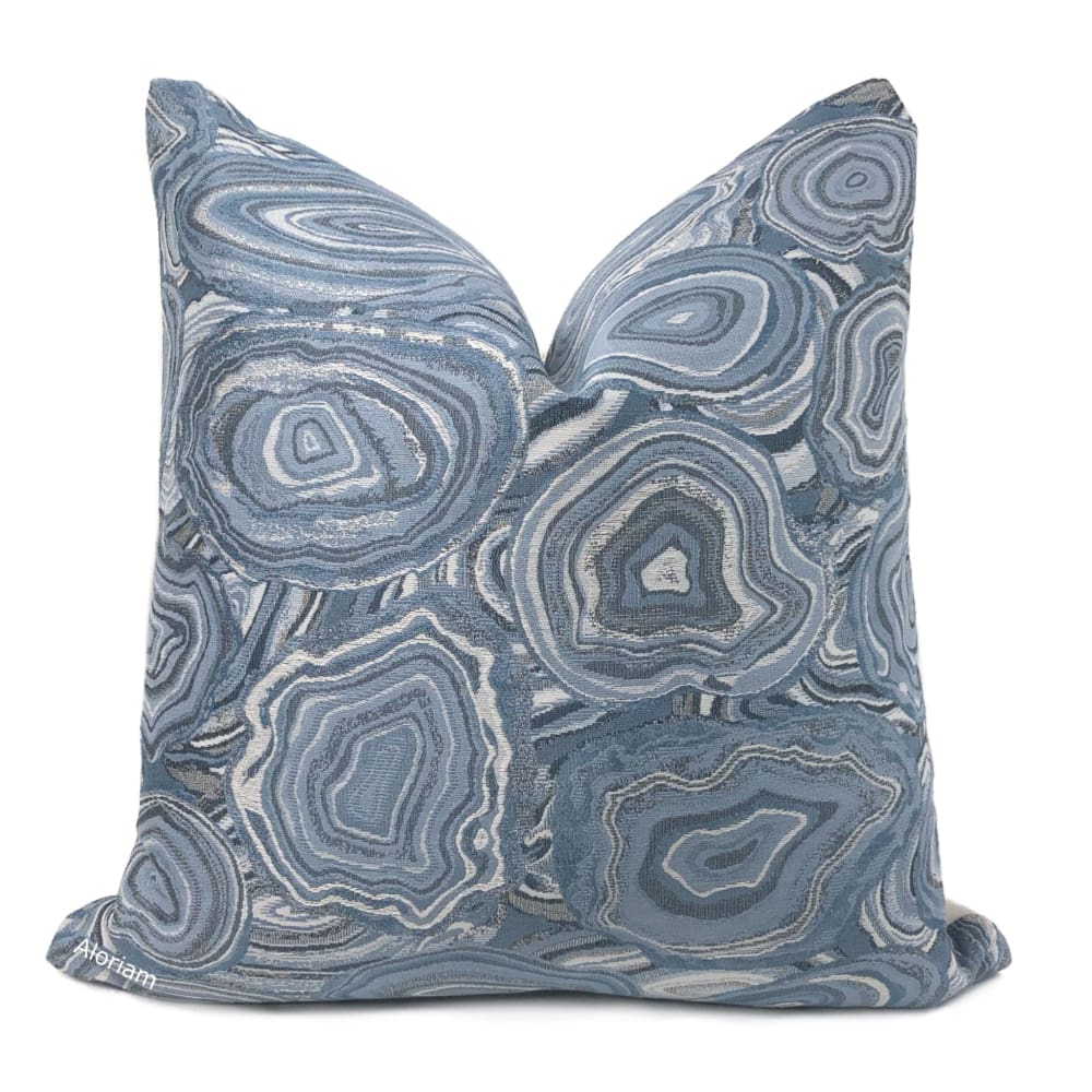 Grey shops blue pillow