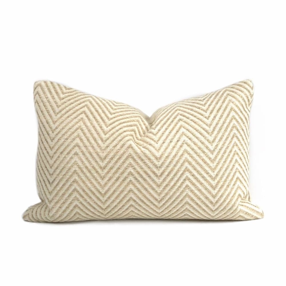 Kravet Candice Olson Entrigued Ginger & Cream Herringbone Pillow Cover - Aloriam