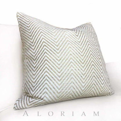 Kravet Candice Olson Entrigued Ginger & Cream Herringbone Pillow Cover - Aloriam