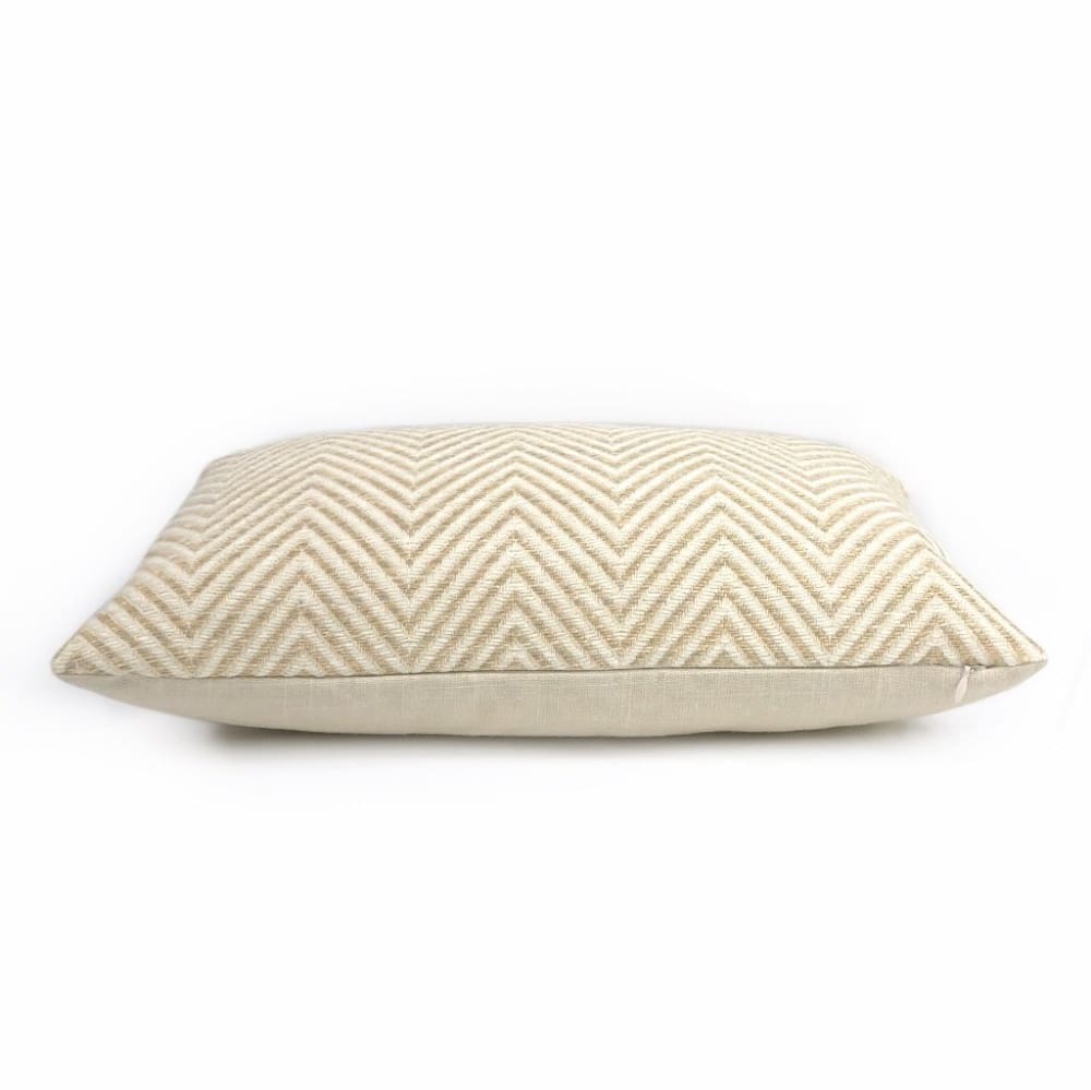 Kravet Candice Olson Entrigued Ginger & Cream Herringbone Pillow Cover - Aloriam