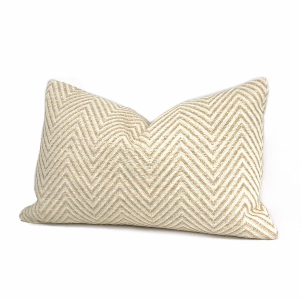 Kravet Candice Olson Entrigued Ginger & Cream Herringbone Pillow Cover - Aloriam