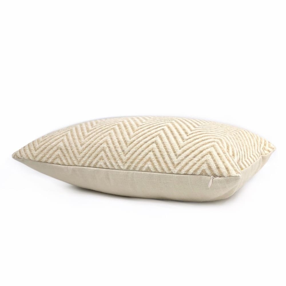 Kravet Candice Olson Entrigued Ginger & Cream Herringbone Pillow Cover - Aloriam