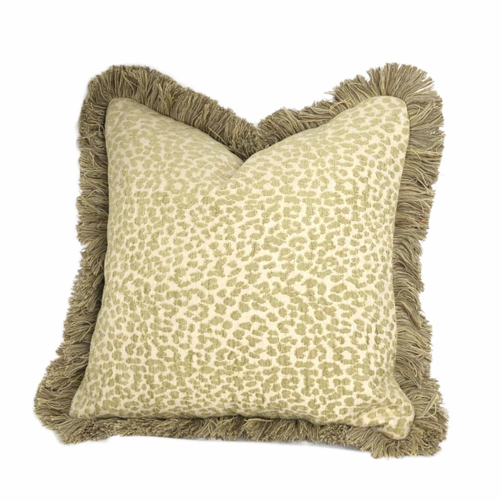 Kravet Candice Olson Tetouan Leopard Cheetah Animal Spots Spring Green Pillow Cushion - Aloriam