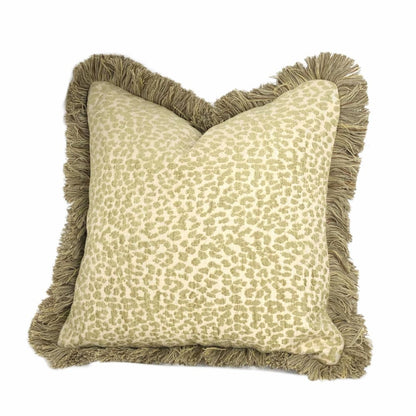 Kravet Candice Olson Tetouan Leopard Cheetah Animal Spots Spring Green Pillow Cushion - Aloriam