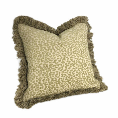 Kravet Candice Olson Tetouan Leopard Cheetah Animal Spots Spring Green Pillow Cushion - Aloriam