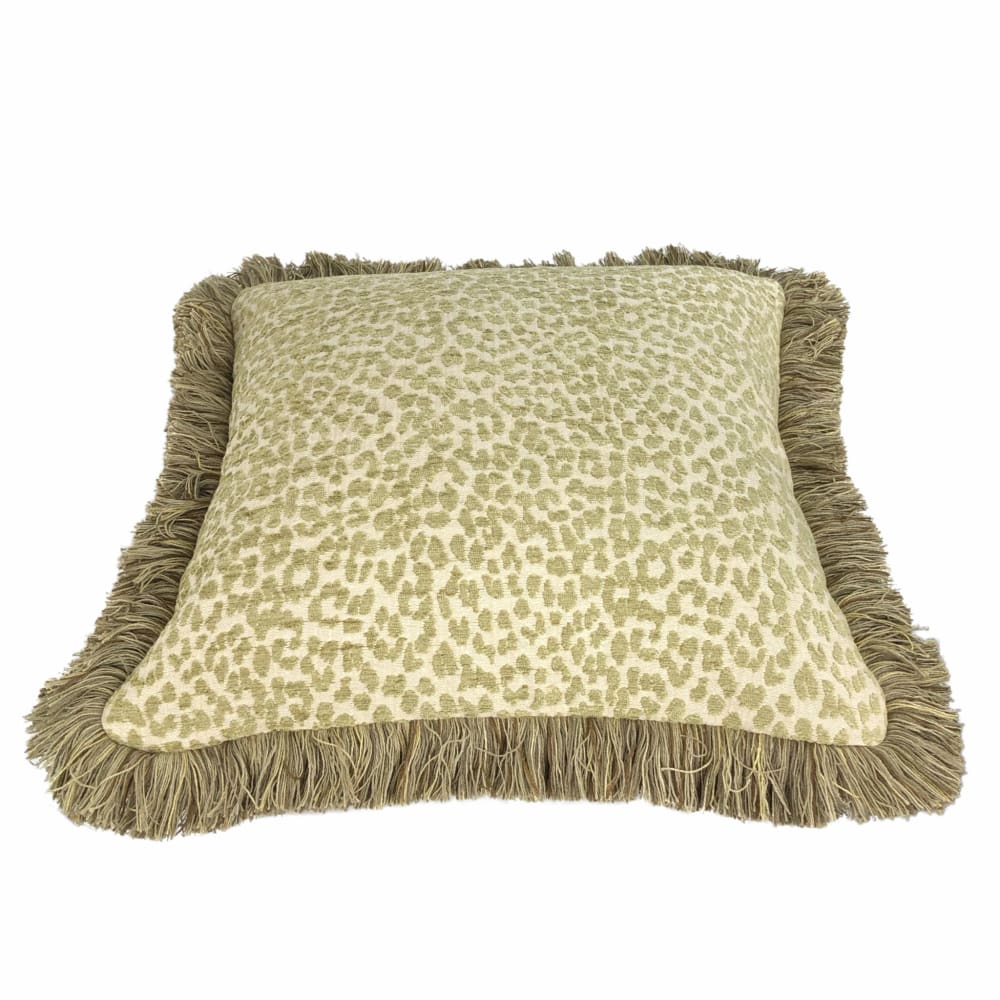 Kravet Candice Olson Tetouan Leopard Cheetah Animal Spots Spring Green Pillow Cushion - Aloriam