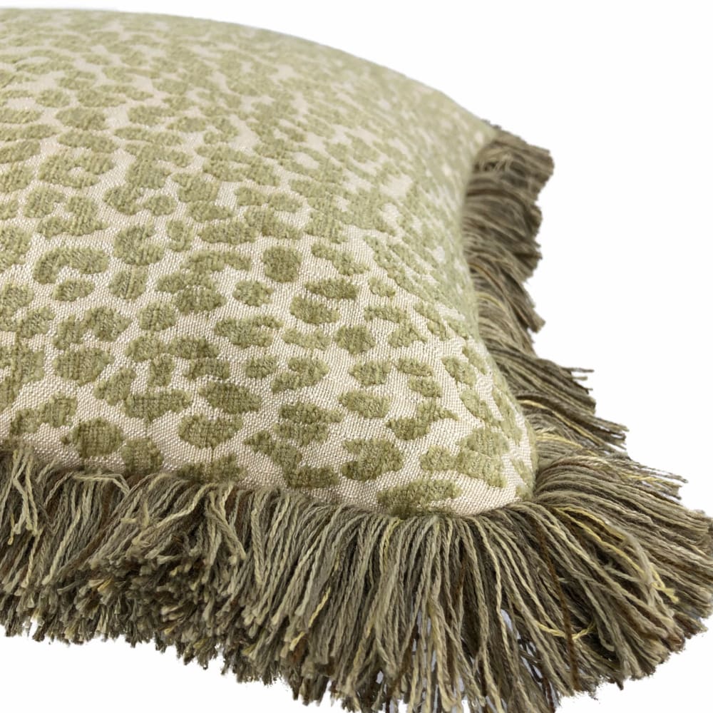 Kravet Candice Olson Tetouan Leopard Cheetah Animal Spots Spring Green Pillow Cushion - Aloriam