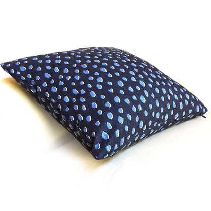 Kravet Kate Spade Fauna Navy Blue Animal Spots Small Dots Pillow Cover by Aloriam