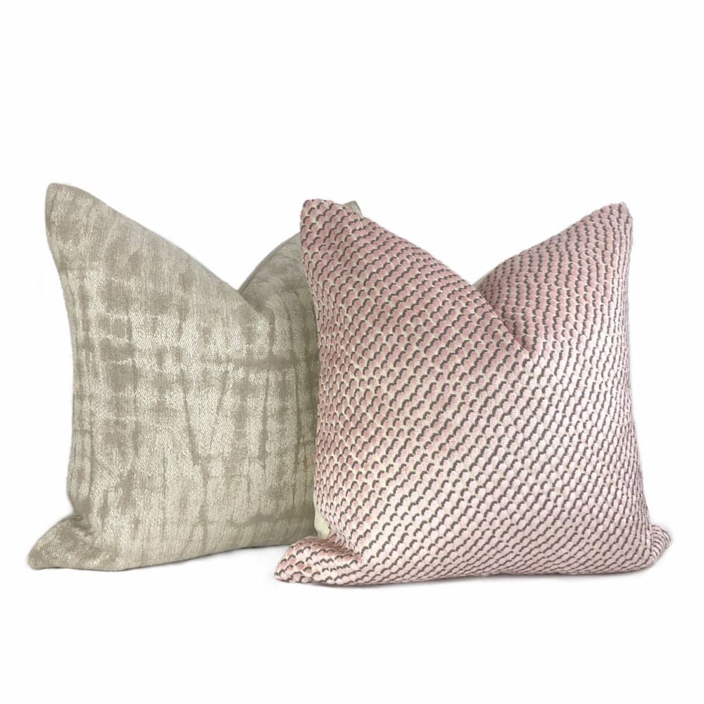 Kravet Kate Spade Mazzy Dot Blush Pink Velvet Dots Pillow Cover - Aloriam